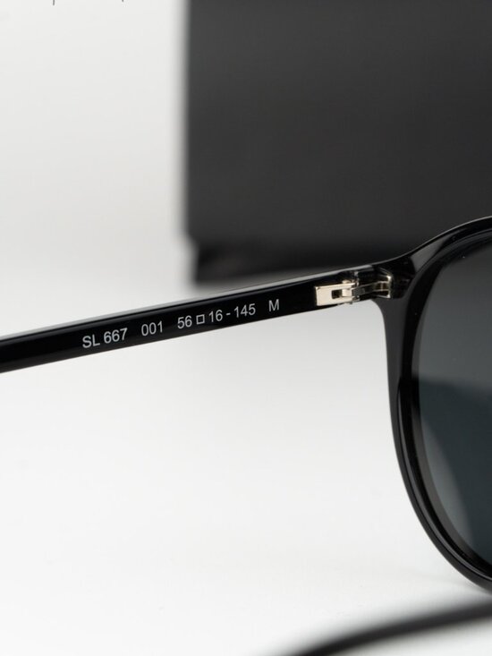 Saint Laurent Women Sunglasses Black Grey Pilot SL667 001 NEW AUTHENTIC main image 10